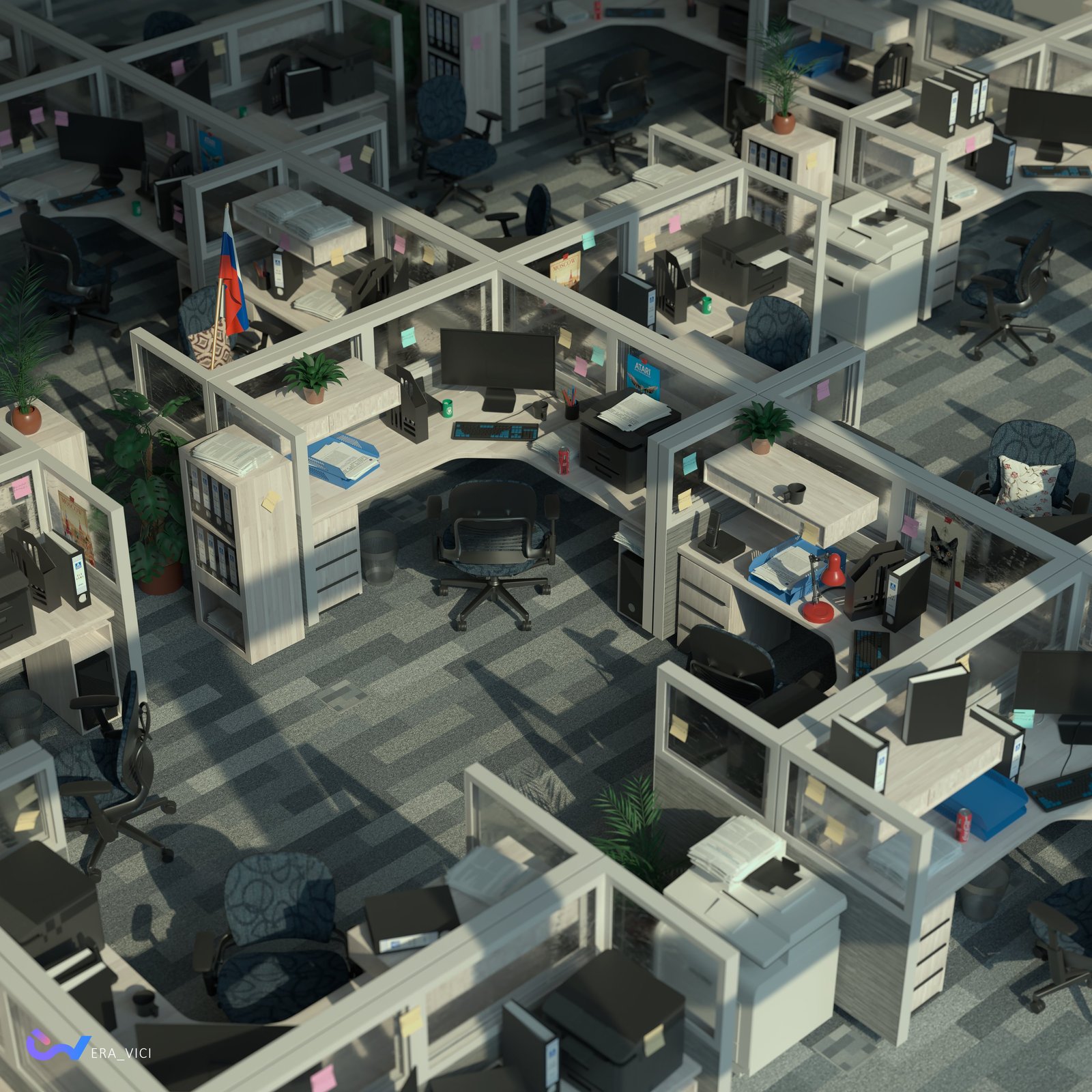 OFFICE ISOMETRIC // MINIATURE SCENE